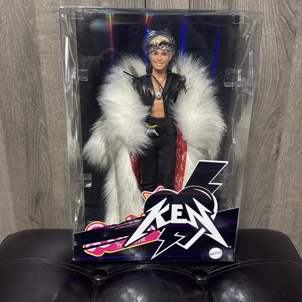 New Ryan Gosling As Ken In Faux Fur Barbie The Movie Doll Collectible In Box